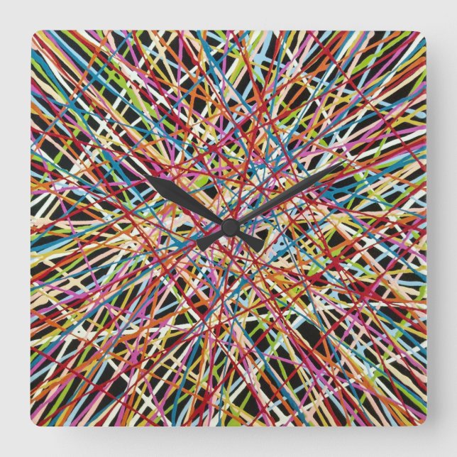 Horloge Carrée Haystack à Red Wall Clock (Recto)