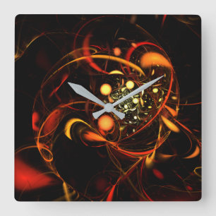 Horloge Carrée Heartbeat Abstract Art Square