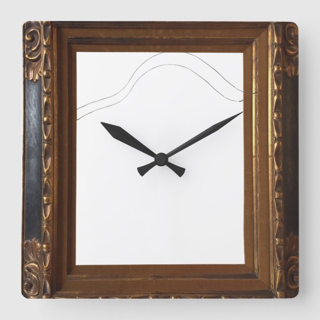 Horloge Carrée Hello Spring Floral Wreath Clock – A Celebration o (Recto)