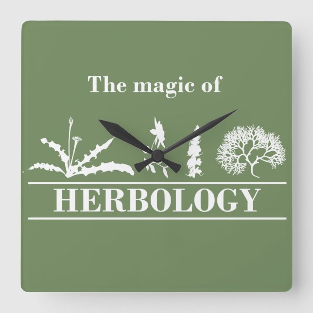 Horloge Carrée herbologie (Recto)