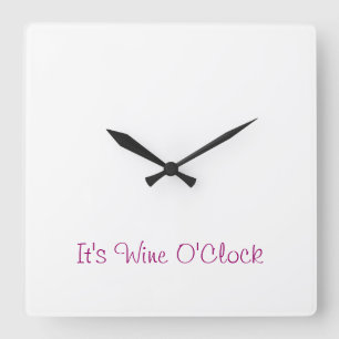 Horloge carrée heure de vin