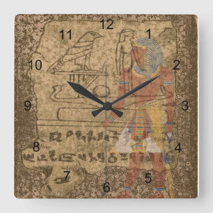 Horloge Carrée Hiéroglyphique égyptien