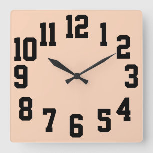 Horloge Carrée High contrast Big Numbers Easy Read