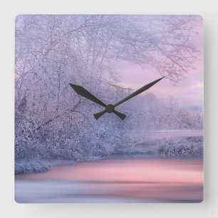 Horloge Carrée Hiver 2019-01