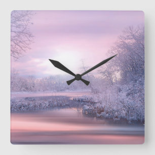 Horloge Carrée Hiver 2019-02