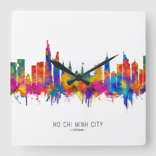 Horloge Carrée Ho Chi Minh City Vietnam Skyline