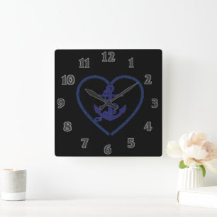 Horloge Carrée Homme marin