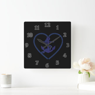 Horloge Carrée Homme marin