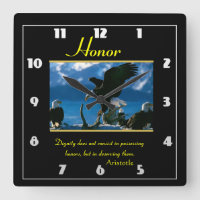 Honor eagles on the ocean shore stand