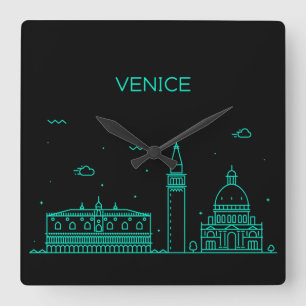 Horloge Carrée horizon de Venise