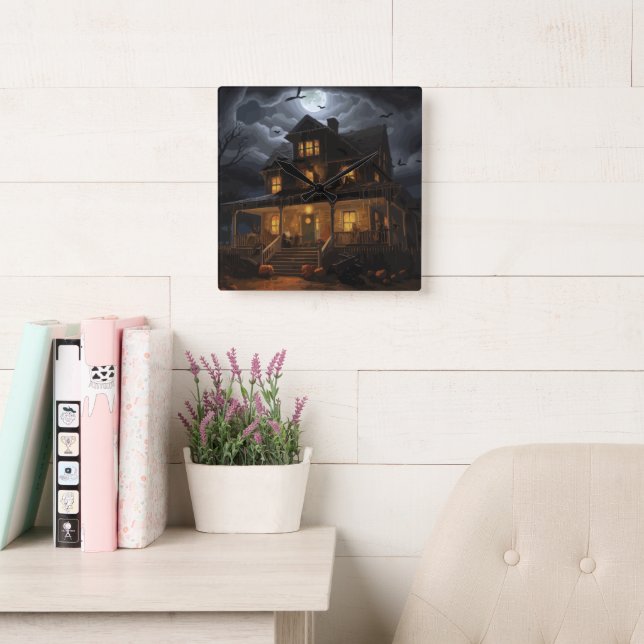 Horloge Carrée Horizons hantés (Salle de lecture)