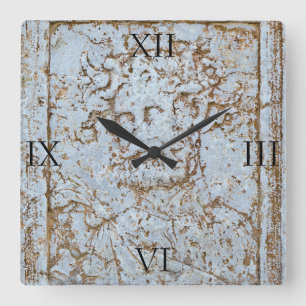 Horloge Carrée Horloge: Portrait de Bacchus antique - Numéroté