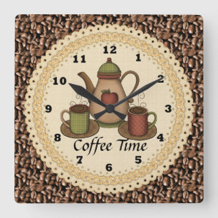 Horloge Carrée Horodateur de café