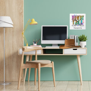 Horloge Carrée Howdy Y'all Girls Western