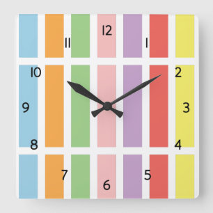 Horloge Carrée Hues du Colorful