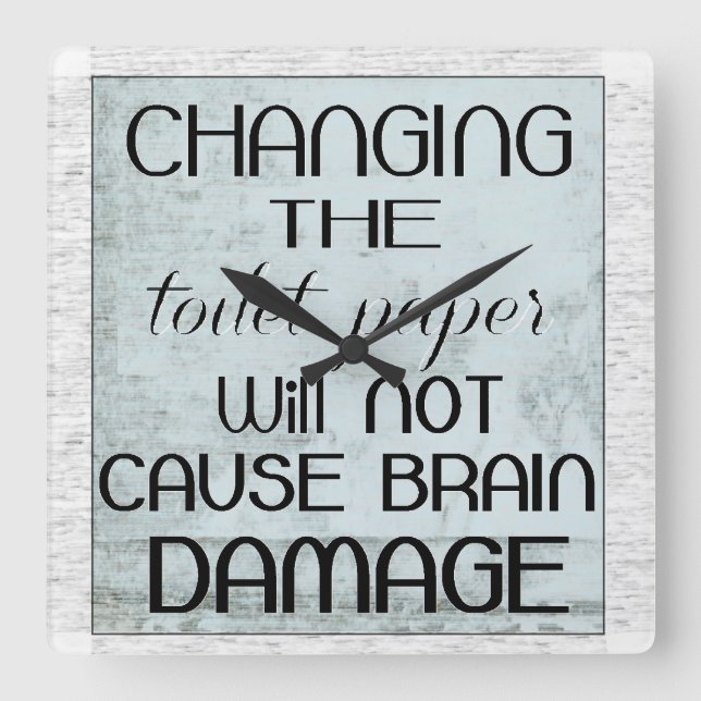 Horloge Carrée Humour (Recto)