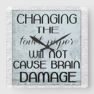 Horloge Carrée Humour