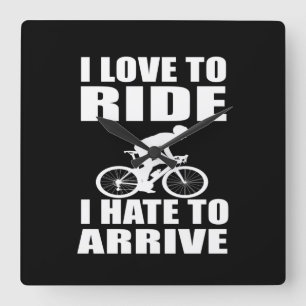 Horloge Carrée Humour VTT - Citation de cyclisme - Cyclisme drôle