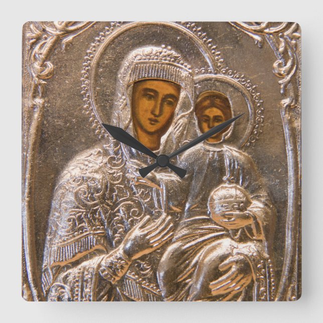 Horloge Carrée Icône orthodoxe (Recto)