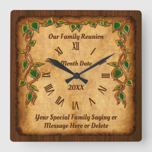 Horloge Carrée Idées personnalisées uniques de cadeau de la