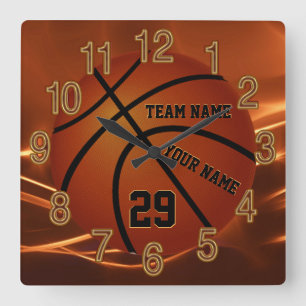 Horloge Carrée Idées supérieures de cadeau de basket-ball frais
