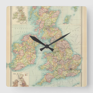 Horloge Carrée Îles britanniques - politiques