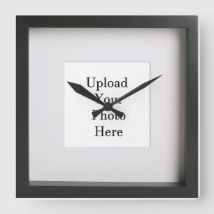 Horloge Carrée Illusion photo encadrée