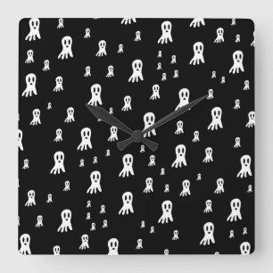Horloge Carrée Illustration de fantôme gothique effrayant