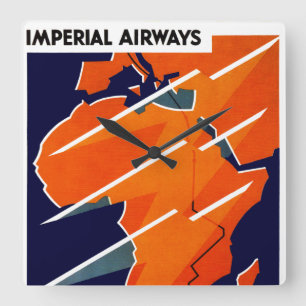 Horloge Carrée Imperial Airways Afrique