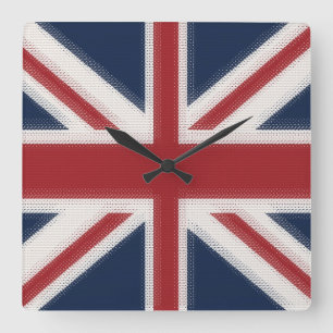 Horloge Carrée Indicateur Union Jack
