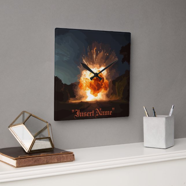 Horloge Carrée Inferno (Bureau)