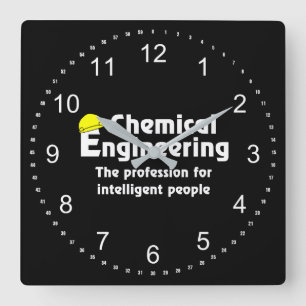 Horloge Carrée ingénieur chimique intelligent