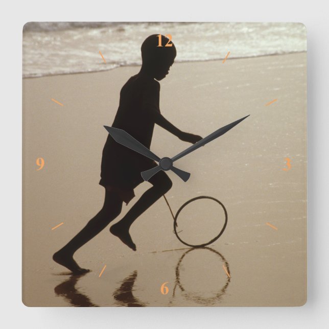 Horloge Carrée Insouciant (Recto)