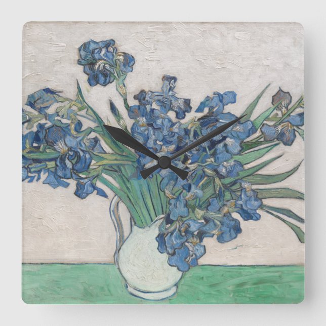 Horloge Carrée Iris de Vincent van Gogh |, 1890 (Recto)