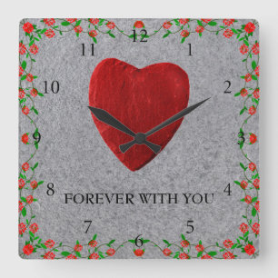 Horloge Carrée Jamais avec toi