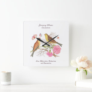 Horloge Carrée Janvier Mois de naissance Fleur Anniversaire Cadea