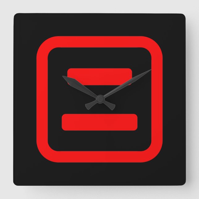 Horloge Carrée Japonais Numéro deux 二 (Recto)