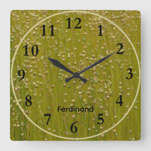Horloge Carrée Jardin vert vert et jaune Jardin des lorals Horlog