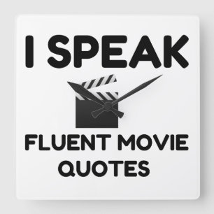 Horloge Carrée Je Parle Citations De Film Fluent