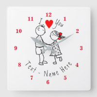 Je t'aime - Couple mignon - Texte personnalisé / N