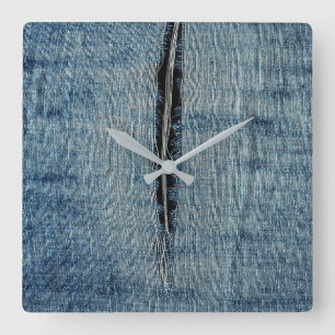 Horloge Carrée Jeans arrachés