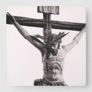 HORLOGE CARRÉE JESUS CHRIST