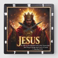 Jésus Roi Couronne Robe Souverain Gloire
