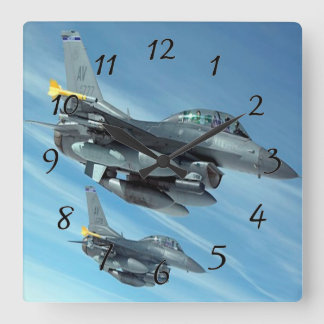 Horloge Carrée Jets de combat