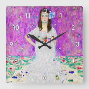 Horloge Carrée Jeune fille, Gustav Klimt