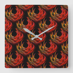 Horloge Carrée Joli motif d'art abstrait bohème élégant moderne #
