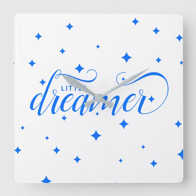 Horloge Carrée Jote Blue Starry Little Dreamer (Recto)