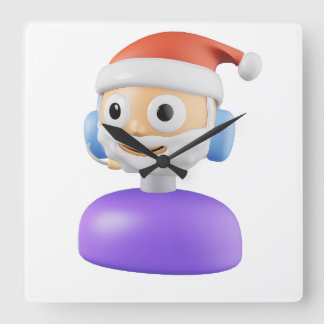 HORLOGE CARRÉE JOYEUX NOËL