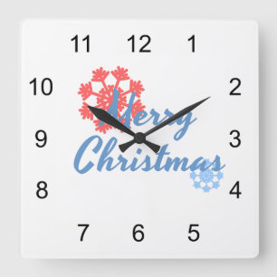 Horloge Carrée Joyeux Noël