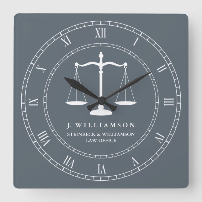 Horloge Carrée Justice Scales Custom (Recto)